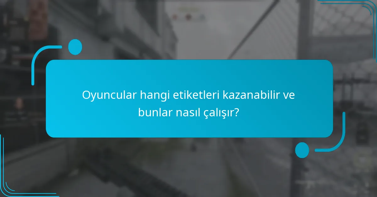 Oyuncular hangi etiketleri kazanabilir ve bunlar nasıl çalışır?